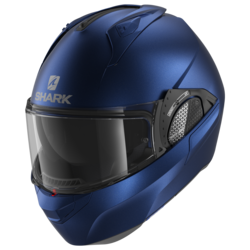 Motorcycle modular matt blue helmet