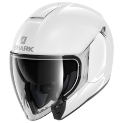 Motorcycle jet white helmet