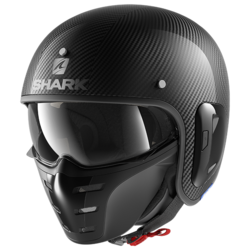 Motorcycle jet carbon black helmet
