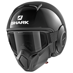 Motorcycle jet black helmet