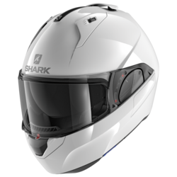 Motorcycle modular white helmet