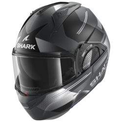 Motorcycle modular matt black, matt grey helmet