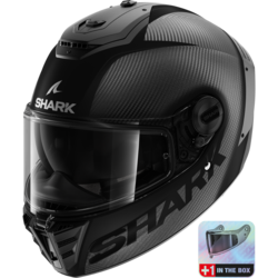 Motorcycle full-face carbon matt black helmet