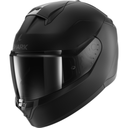 Motorcycle full-face matt black helmet