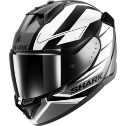 Motorrad-Integralhelm schwarz, grau, weiß