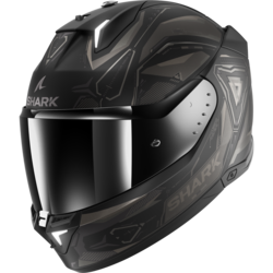 Motorcycle full-face black, grey helmet