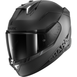Motorcycle full-face matt grey helmet