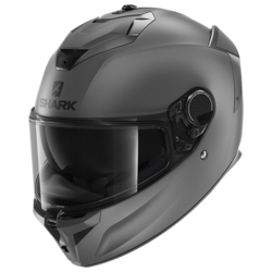 Motorcycle full-face matt grey helmet