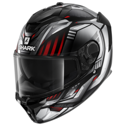Motorcycle full-face matt black, grey helmet