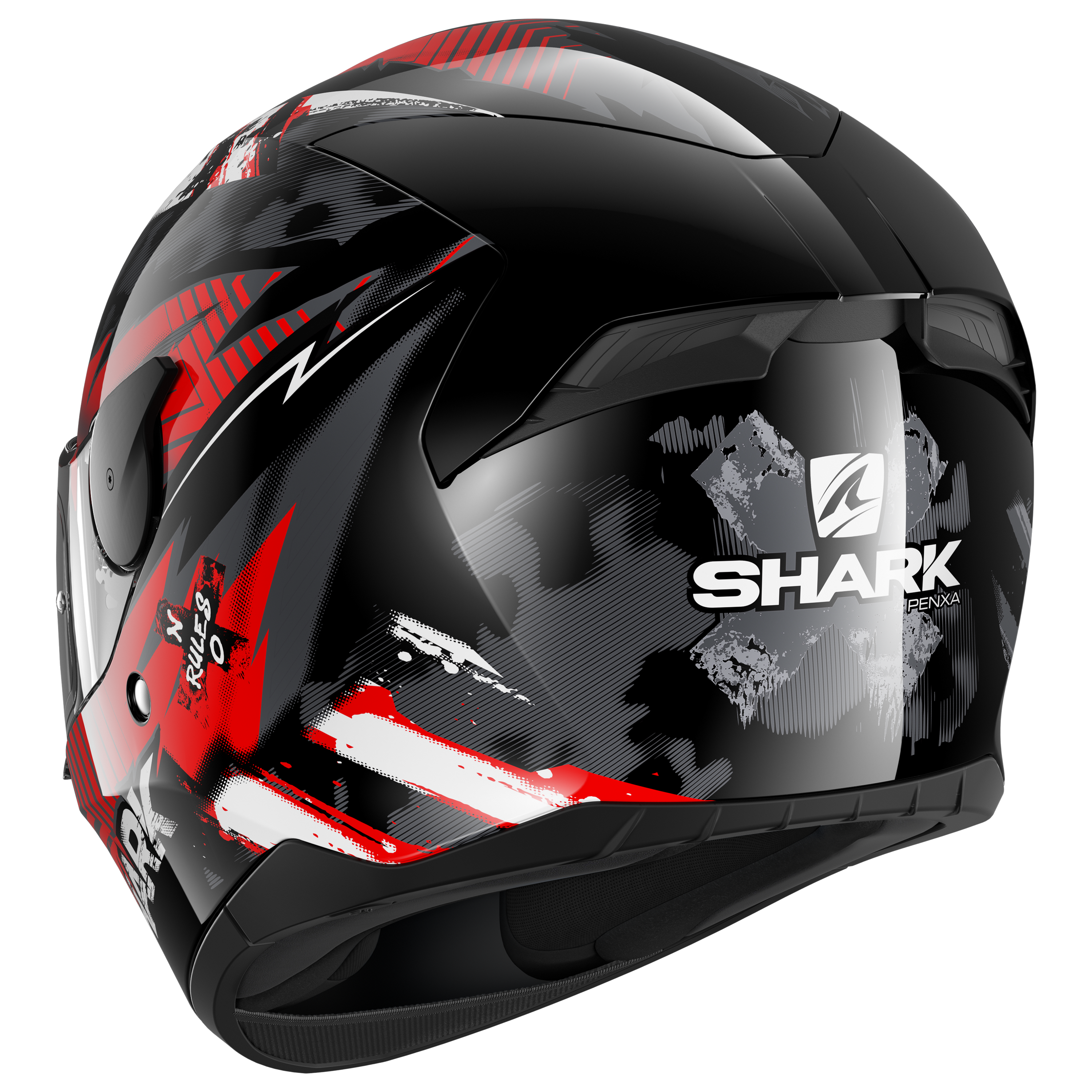 Helmets D-SKWAL 2 Motorcycle integral black, red helmet | SHARK 