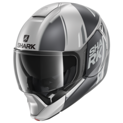 Motorcycle modular  grey helmet