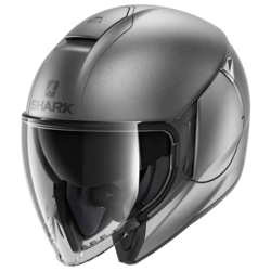 Motorcycle jet  grey helmet 