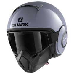 Motorcycle jet  grey helmet 