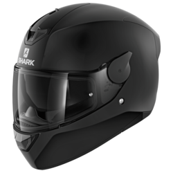Motorcycle full-face matt black helmet