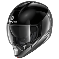 Motorcycle modular  black, grey helmet