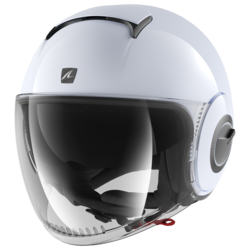 Motorcycle jet woman's white helmet 
