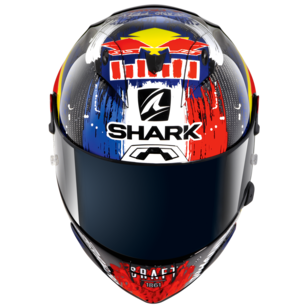 RACE-R PRO GP Motorcycle full-face blue, red helmet | SHARK HELMETS