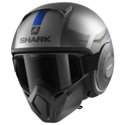 Motorcycle jet grey helmet 