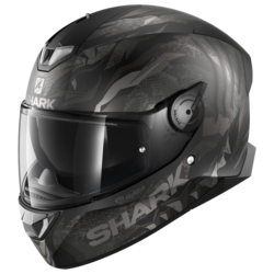 Motorcycle integral  grey, black helmet 