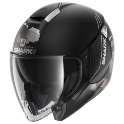 Motorcycle jet  black helmet 